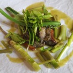 アル・ケッチァーノ - ◆アワビときものバターソースと堀仕込セリ