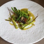 アル・ケッチァーノ - ◆アワビときものバターソースと堀仕込セリ