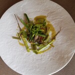 アル・ケッチァーノ - ◆アワビときものバターソースと堀仕込セリ