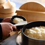 炭火焼きと羽釜ご飯 あいたか - 精米仕立ての羽釜ご飯