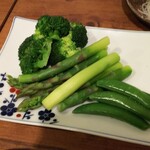 金町製麺 - 茹で野菜