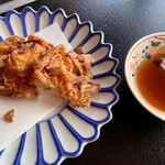 料亭・義経 - 桜海老のかき揚げアツアツ揚げたてのクリスピー　本日のスペシャリテでした