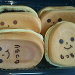 羽生 もっちり庵 - もっちり焼  おぐらチーズ(170円)、こだわり粒あん(150円)×2、チョコレート(130円)