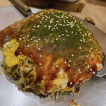Teppan Okonomiyaki Denkousekka - 肉玉イカ天＋野菜ダブル