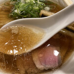 らーめん 鴨to葱 - 鴨らーめん　820円(丸太白葱・わけぎ)