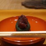 日本料理 幸庵 - 蓬のひっちぎり つぶ餡添え