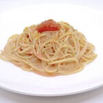 Mentaiko pasta with a subtle buttery aroma