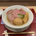 燃えよ麺助 - 味玉金色貝そば 980円