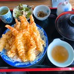 Katsugyo Donya Kaihou - えび天10尾丼　セット