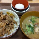 Sukiya - 牛丼_ミニあさり汁たまごセット