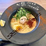 カニ蟹 crab noodle 三宮 - 赤蟹 noodle スタンダード ２辛+味玉 ¥970+¥90