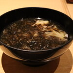 おたる政寿司 - 岩海苔の味噌汁(2022年3月)