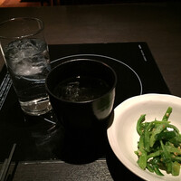 博多もつ鍋 やま中 赤坂店 - 桜岳 (ロック)
                    ニラの胡麻和え