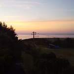 民宿 やきち荘 - 部屋から写した琴引浜の夕日