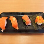 Kappasushi - 「棚澤バイヤー目利き」キングサーモン逸品皿（500円）