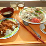 北海道工業大学　HITプラザ食堂 - アラカルト420円大盛り50円＋ミニカレー100円