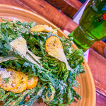 リパブリュー - 春菊と金柑のペコリーノチーズサラダ Green Green Red Light IPAとともに