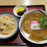 Fujiya - あんかけうどん＆ミニ玉丼