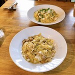 イタリア料理 エクローチェ - スズキと淡路島産玉ねぎソースのスパゲティ
            もち豚と大根の煮込みショートパスタ