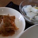 豫園飯店 - 搾菜と杏仁豆腐