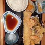 旬食工房 きよし - 天ぷら定食1298円