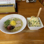 須弥山ラーメン 塩の宴 - 梅塩らーめんセット