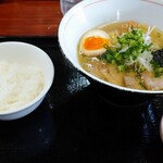 麺屋 一 - しおラーメン＋バタートッピング 小ライス