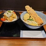Kamatake Udon Akashiyaki - タルとり天丼ランチ 950円