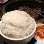 町屋やきにく密陽家 - てんこ盛りの白ご飯d(^_^o) 