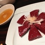 町屋やきにく密陽家 - 別途 新鮮焼きレバー  2013.1.30(水)20時から五名予約 3500円コース*\(^o^)/* プラス1500円の90分飲み放題