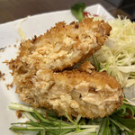 わ楽 - サーモンメンチ　断面