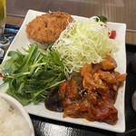 わ楽 - トマト、玉ねぎ、茄子が柔らかいガーリック煮こみ