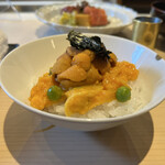 くろぎ - 卵黄・雲丹・筍・うすい豆を混ぜたものにさらに雲丹！！ぎゃー！！破壊力！！