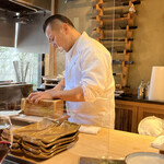 くろぎ - なんとにしかわさんのパンを網で焼くのです！