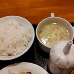 中華料理 全家福 - ごはんとスープ