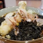 文殊 - 岩海苔・ちくわ天うどん。