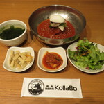 炭火焼肉・韓国料理 KollaBo - ビビン冷麺定食＠1000円(税込み)