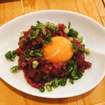 串カツ田中 - 牛生ハムユッケ