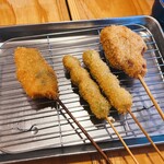 串カツ田中 - 銀杏、ささみ梅大葉、牛ヒレ