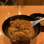 日本料理 たかむら - 岩見三内の熊肉と秋田錦牛のシチュー マッシュポテト かもじごぼう