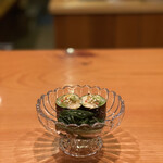 日本料理 たかむら - 秋田産ずわい蟹磯辺巻き  式部草