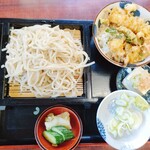 Sukagawa - もりそば　ミニ天丼セット♪