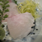 舞桜 - クエ刺身アップ