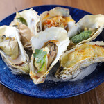 Assortment of 3 types of oven-roasted Oyster