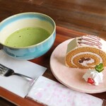 井尻太郎茶園 峠の里 - ★ケーキと抹茶セット