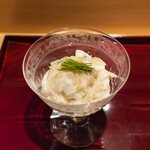 銀座 しのはら - 白菜、トラフグ白子和え