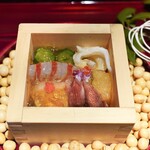 銀座 しのはら - 節分：うるめ鰯、鮑、白魚、車海老、平貝、ほたるいか、子持ち昆布