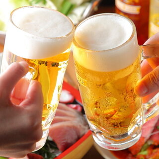 生ビールもOK★飲み放題付きのコースがお得！