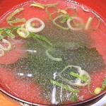 大阪王将 - 大阪王将 西葛西店 中華丼（小）に付く若芽スープ