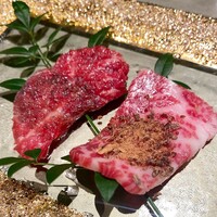 肉割烹 ASATSUYU - 馬の燻製粉末で頂く馬刺
